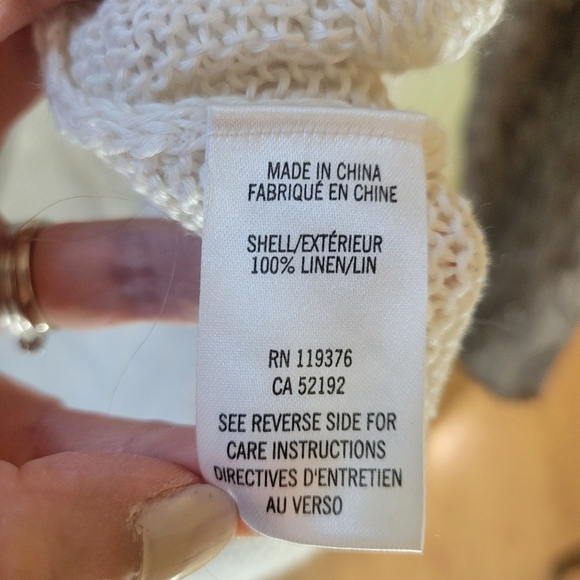 Helmut Lang linen loose weave Knit crochet relaxed fit Sweater small - Picture 7 of 7